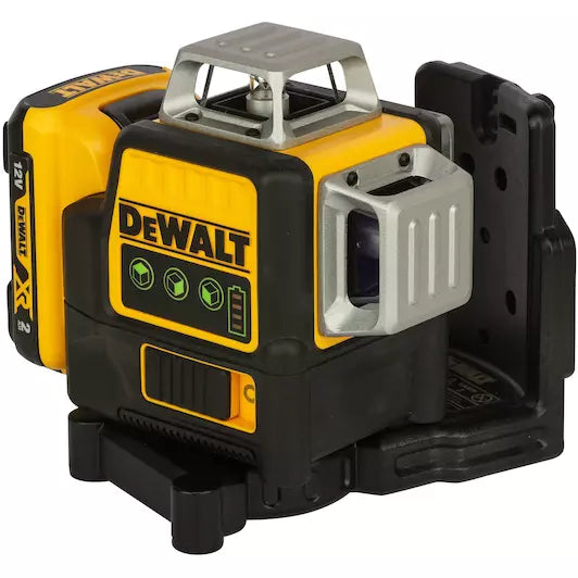 DeWALT DCE089D1G 10.8V Li-Ion accu zelfnivellerende 3x 360 graden multilijnlaser set (1x 2.0Ah accu) in koffer - 3 lijnen - 30m - groen