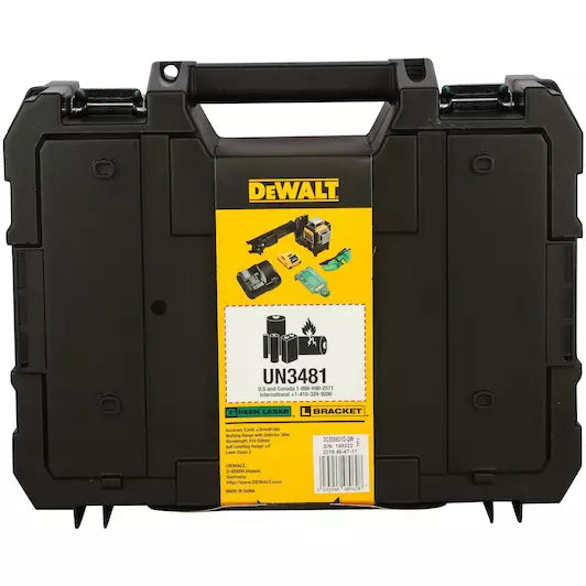 DeWALT DCE089D1G 10.8V Li-Ion accu zelfnivellerende 3x 360 graden multilijnlaser set (1x 2.0Ah accu) in koffer - 3 lijnen - 30m - groen