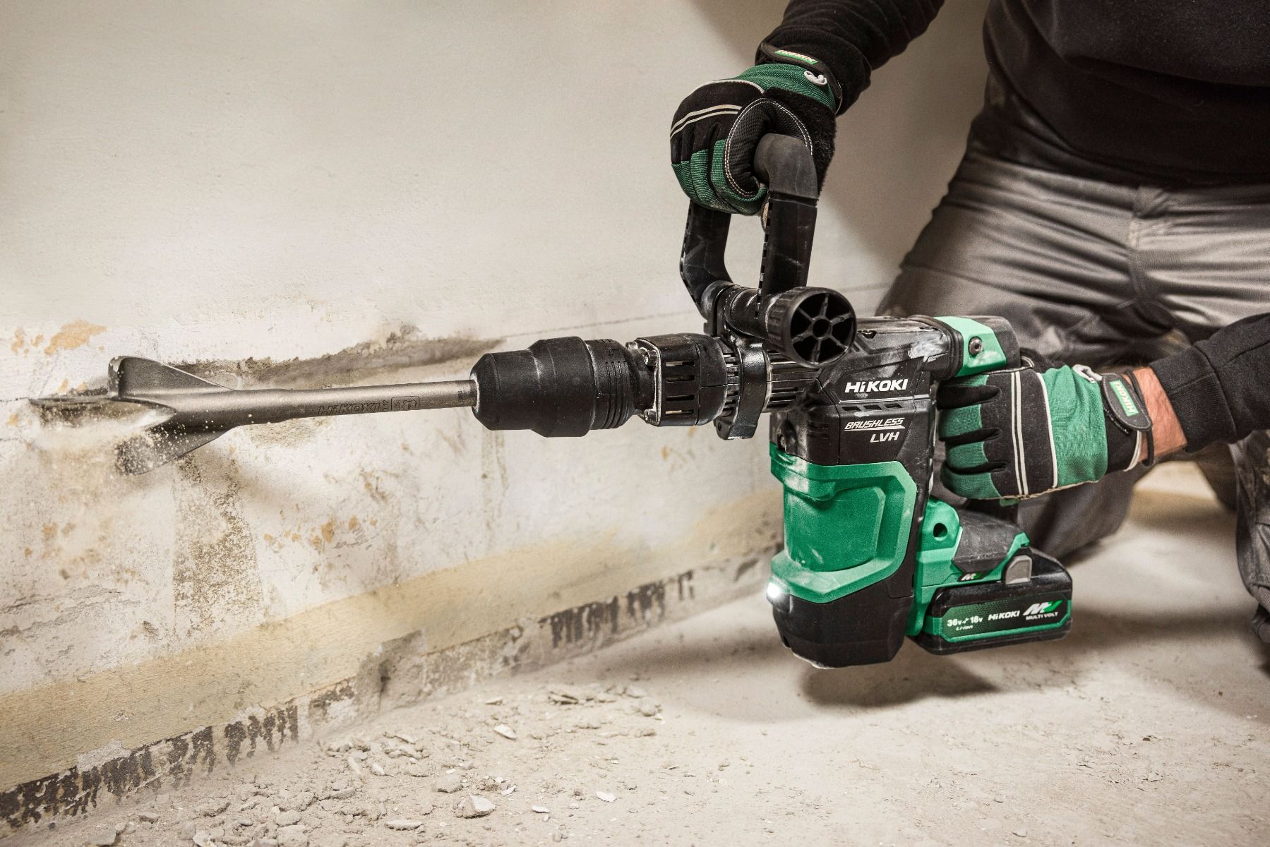 ACCU BREEKHAMER SDS-MAX 36V - BRUSHLESS - 6,8J - LVH - 2x MV-BX [36V 4,0Ah/18V 8,0Ah] - in KUNSTOF KOFFER