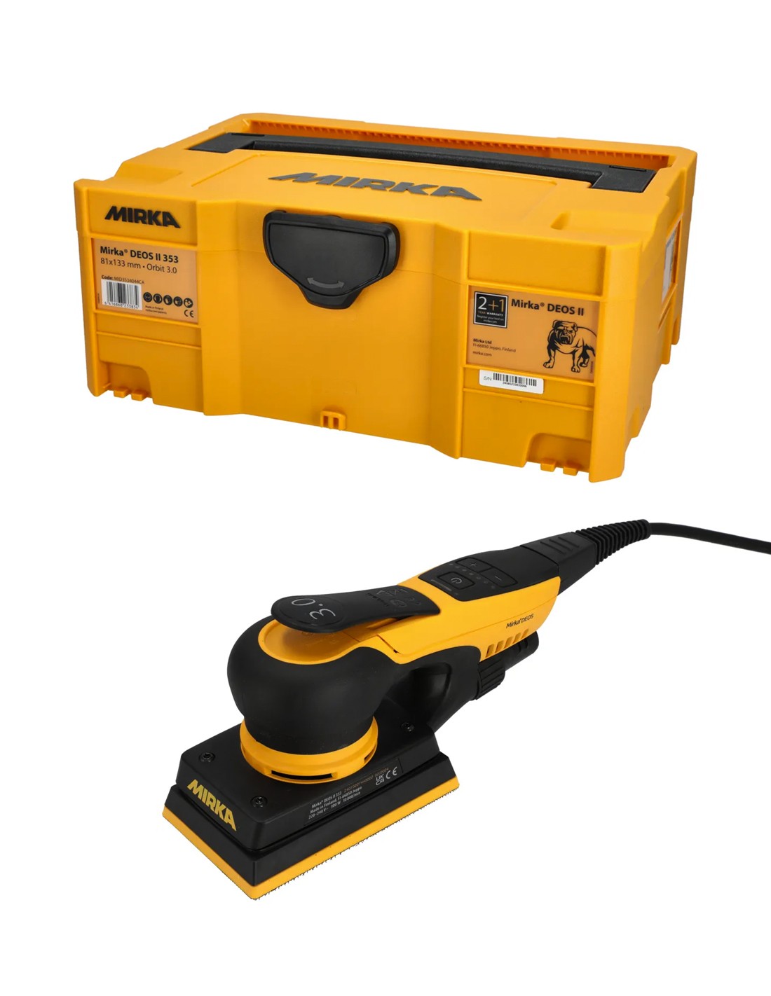 Mirka DEOS II 353 Vlakschuurmachine 81x133mm in Koffer