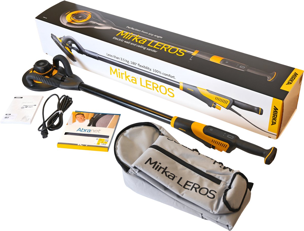 Mirka LEROS 950CV Wandschuurmachine 225mm pad+schroeven Tas
