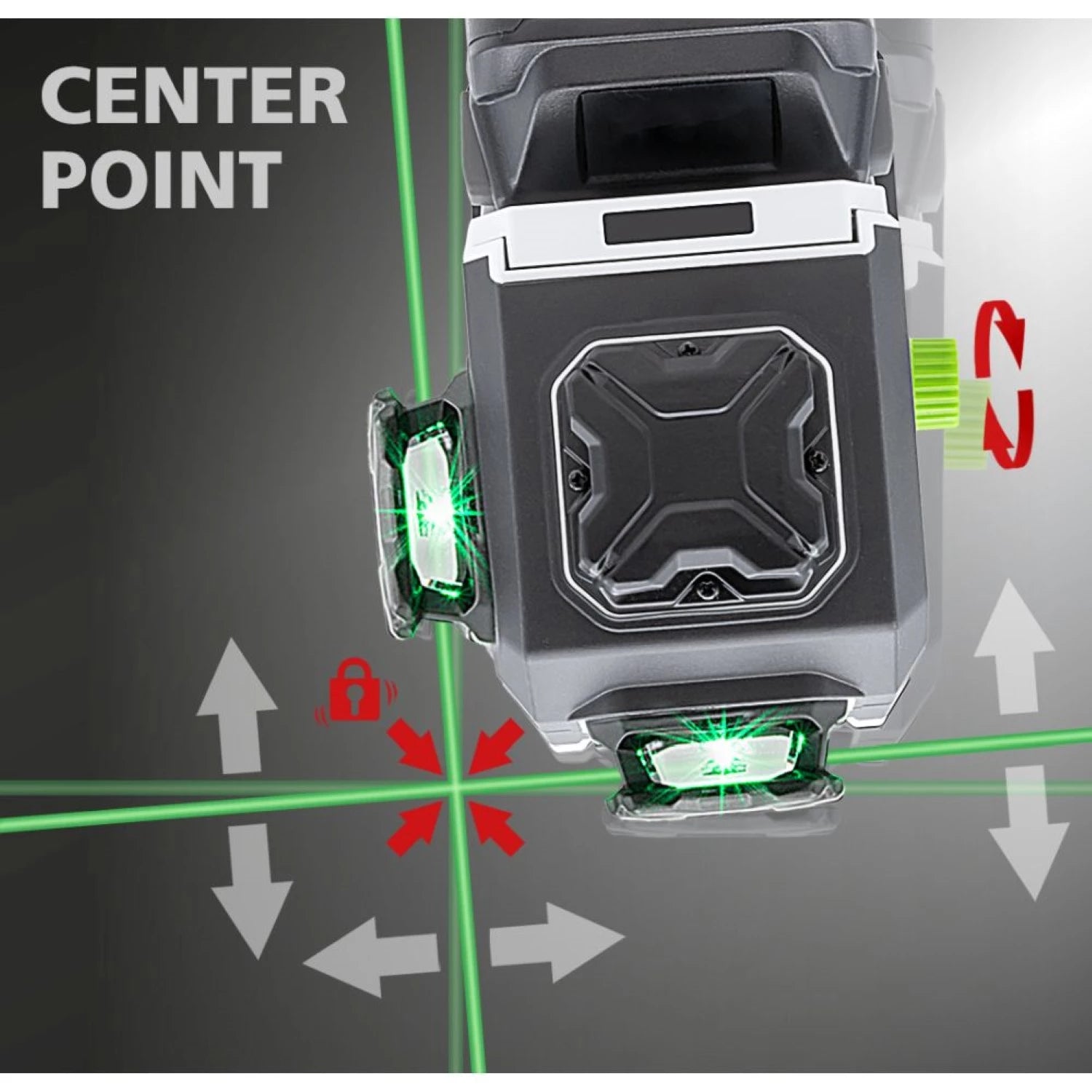 Laserliner PowerPlane-Laser 3G Multi-18V Kruislijnlaser in L-Boxx - 3 lijnen - groen - 60m - IP54