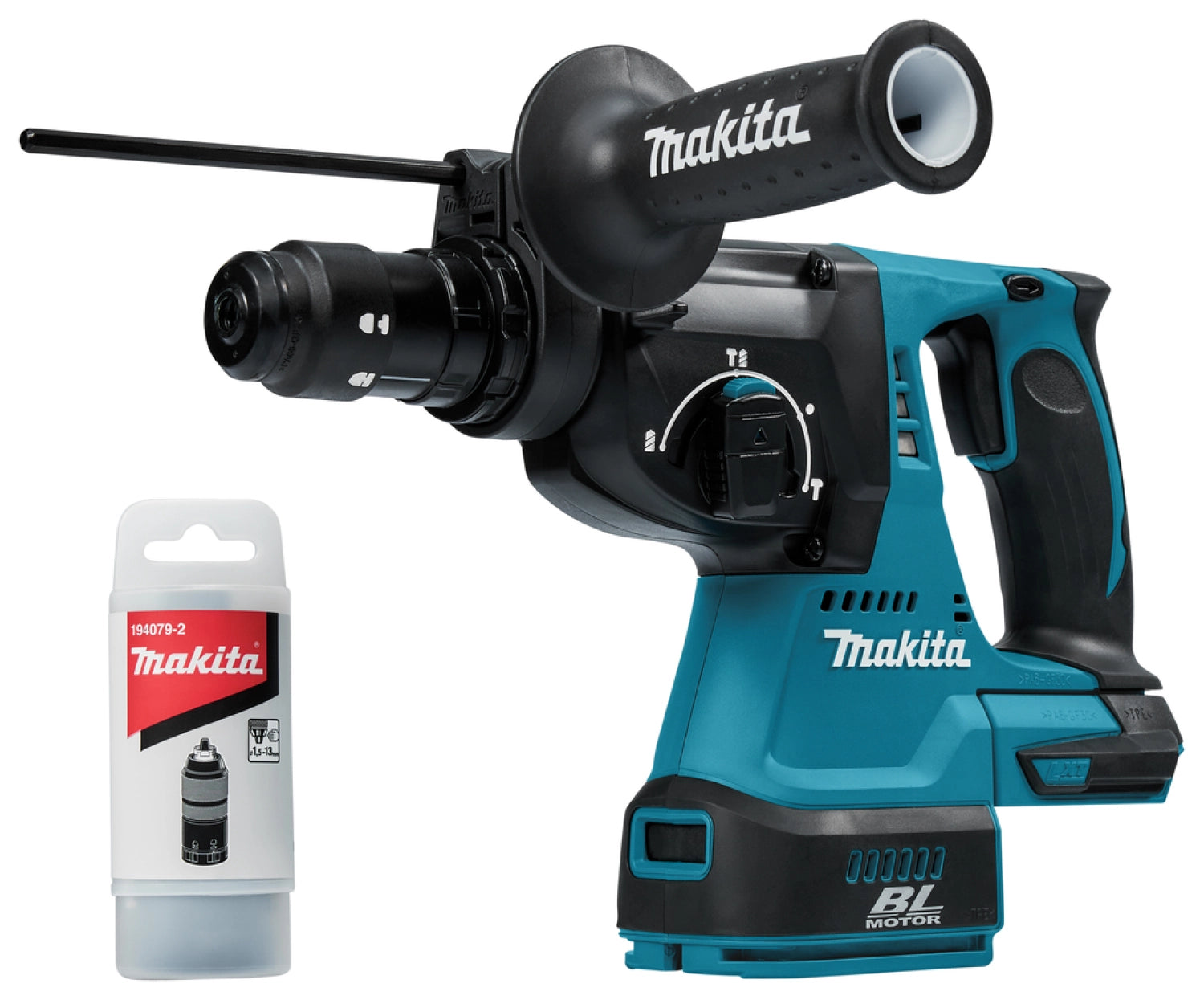 Makita DHR243Z 18V Li-Ion Accu SDS-plus combihamer incl. snelspanboorkop body - 2J - koolborstelloos