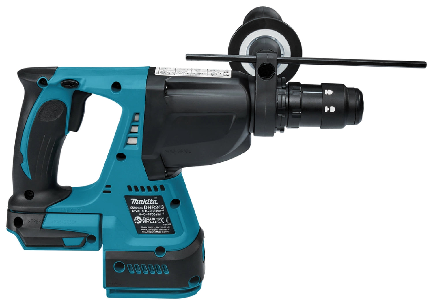 Makita DHR243Z 18V Li-Ion Accu SDS-plus combihamer incl. snelspanboorkop body - 2J - koolborstelloos