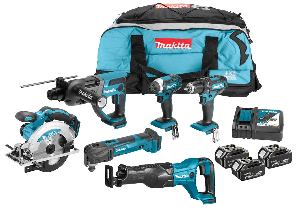 Makita DLX6038T 18V Li-Ion accu combiset (3x 5,0Ah accu) in Toolbag