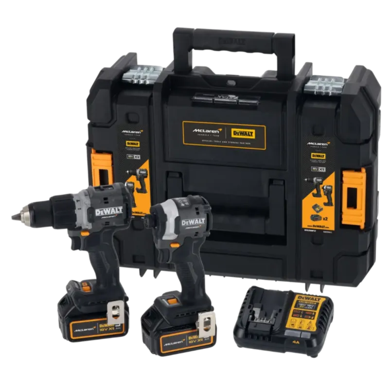 DeWALT DCK200MP2T-QW McLaren Limited Edition Combiset DCD85 + DCF85 18 V 5,0 Ah Li-Ion
