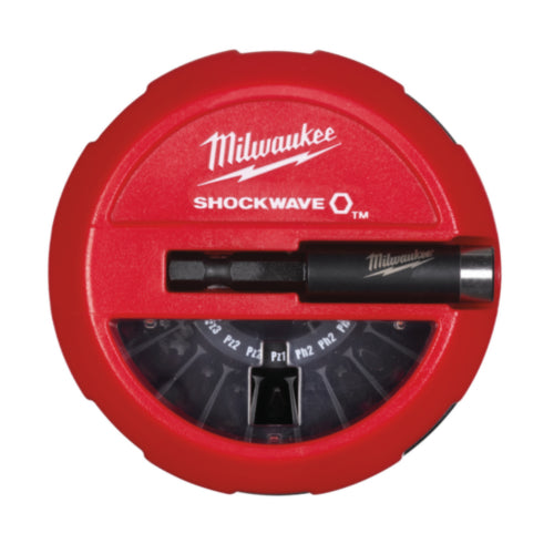 Milwaukee Schokwave Impact Duty Sleuf/Pijl/Pozidriv/Torx Bit Set in Cassette Magnetisch 15-delig