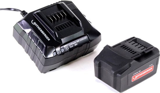Rothenberger Romax 4000 18V Li-ion accuperstang set (1x 4.0Ah accu) incl. TH16-20-25 persbekken in koffer