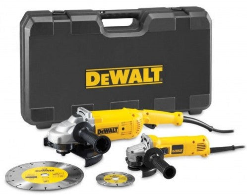 DeWalt DWE492SDT 230mm haakse slijper + DWE4207 125mm slijper in koffer - DWE492SDT-QS