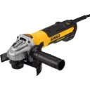DEWALT DWE4369-QS 1700W Brushless Haakse slijper 125mm met schuifschakelaar (RVS/Inox)