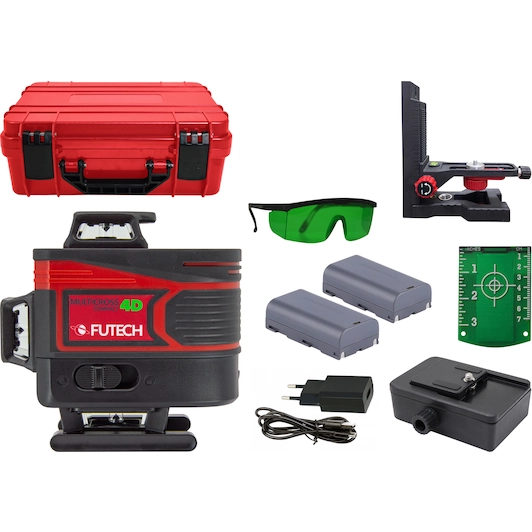 [5420073804797] FUTECH 035.4DG MultiCross 4D Compact kruislijnlaser groen in koffer