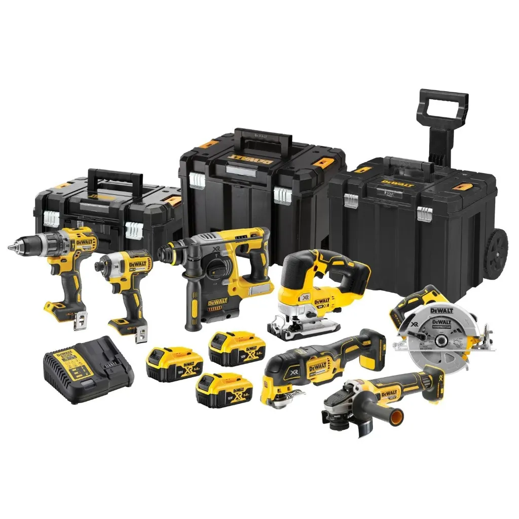 DEWALT DCK755P3T-QW 18V XR Brushless accu-machineset in TSTAK 7-delig (3x 5,0Ah accu + lader)