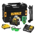 DeWALT DCE089D1G 10.8V Li-Ion accu zelfnivellerende 3x 360 graden multilijnlaser set (1x 2.0Ah accu) in koffer - 3 lijnen - 30m - groen