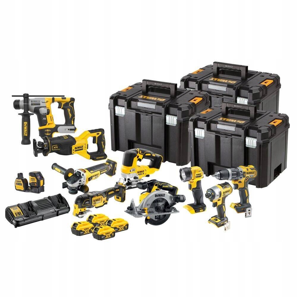 [5035048809525] DeWALT DCK1012P4T 18V Li-ion accu 10-delige combiset (4x 5.0Ah accu) in TSTAK