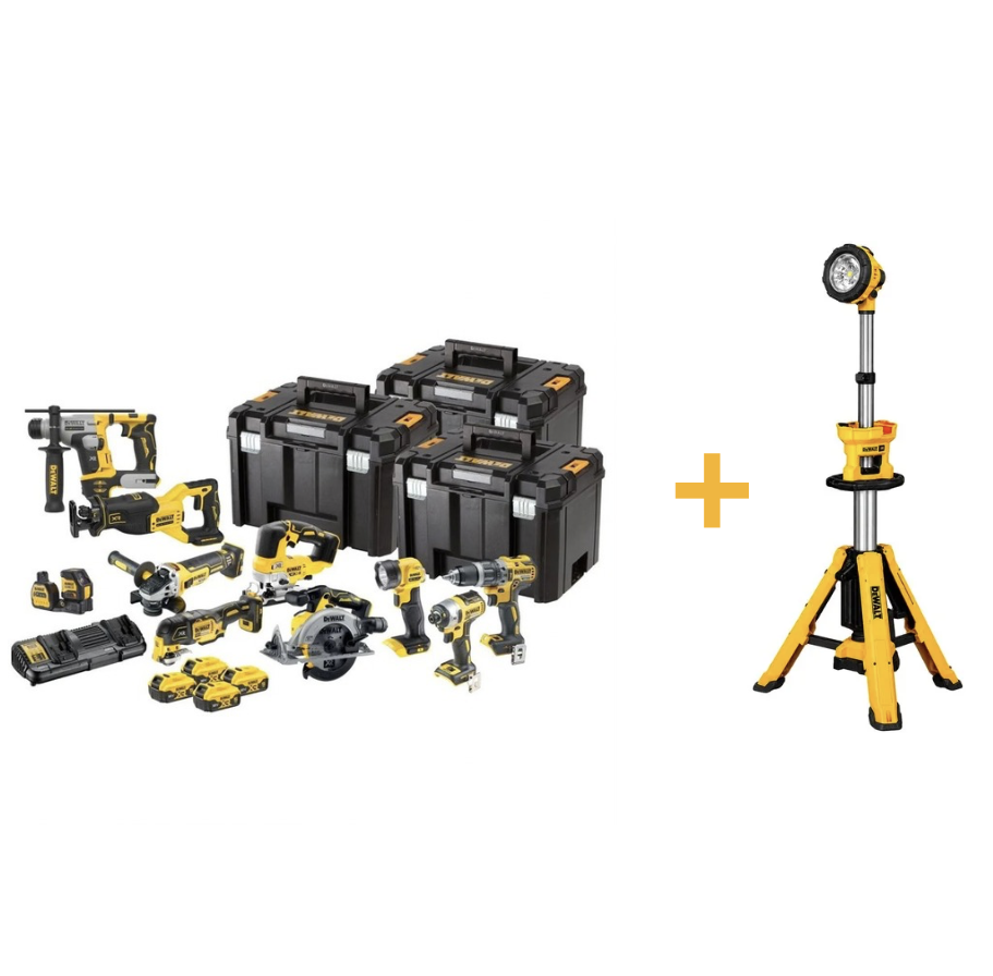 [5035048809525] DeWALT DCK1012P4T 18V Li-ion accu 10-delige combiset (4x 5.0Ah accu) in TSTAK