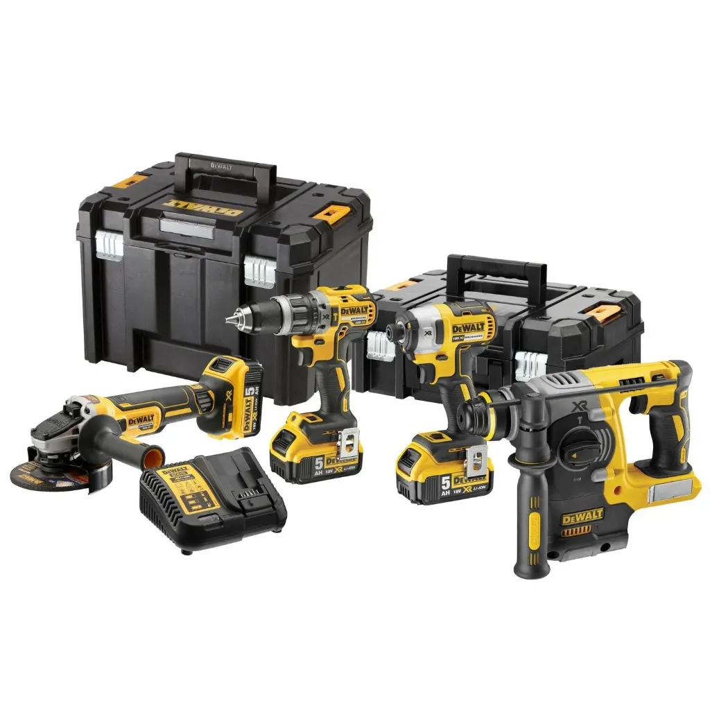 DeWALT DCK422P3T 18V Li-ion XR accu 4-delige combiset (3x 5.0Ah) in 2 TSTAK koffers
