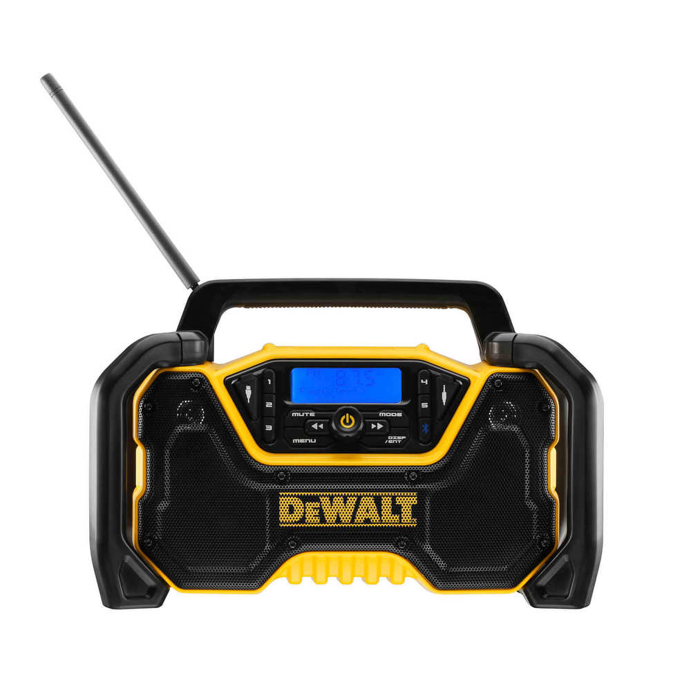 DeWALT DCR029-QW 18V Li-ion XR accu DAB+ Bouwradio met oplaadfunctie - werkt op netstroom & accu