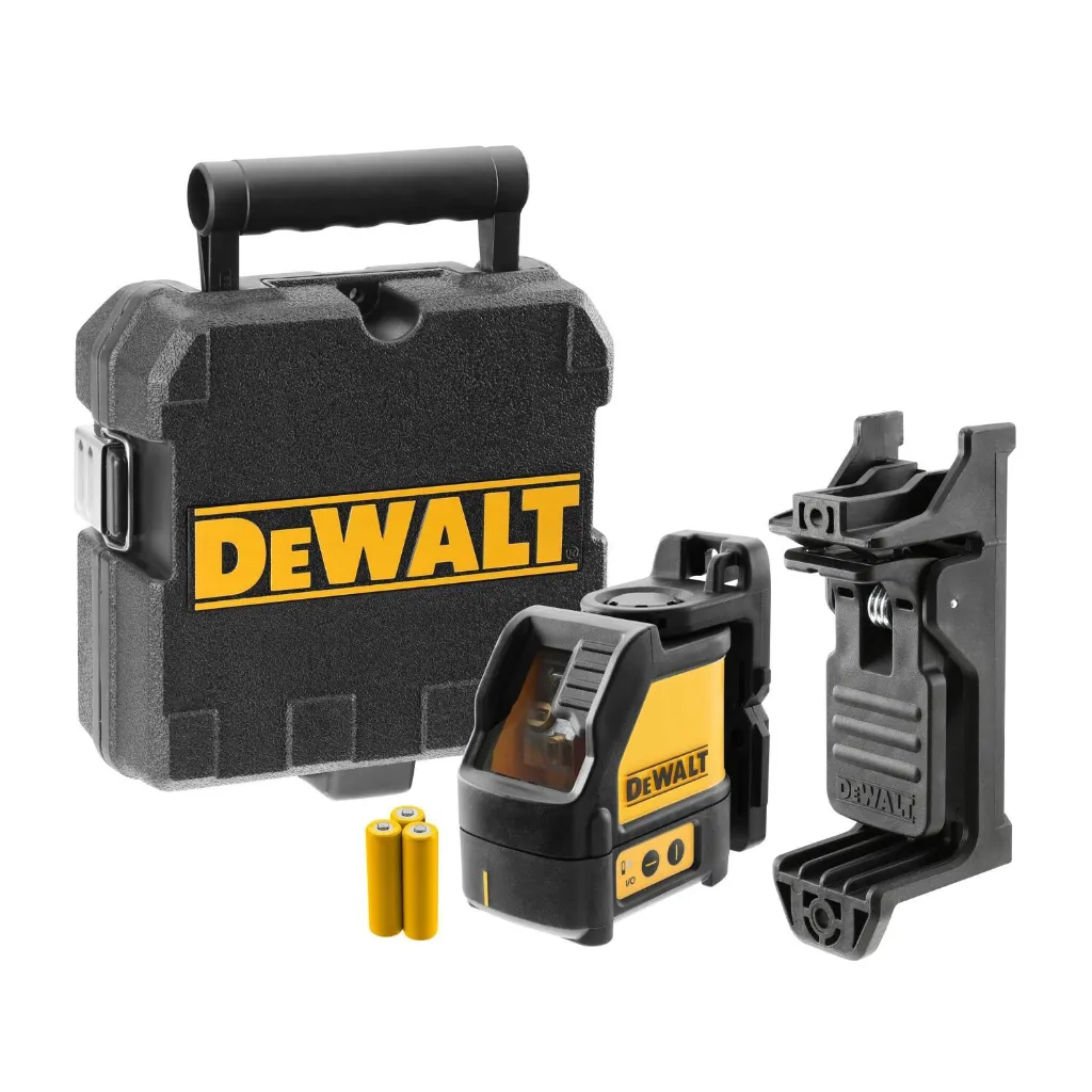 DeWALT DW088K-XJ Zelfnivellerende kruis-/lijnlaser in koffer - 2 lijnen - Rood - 15m