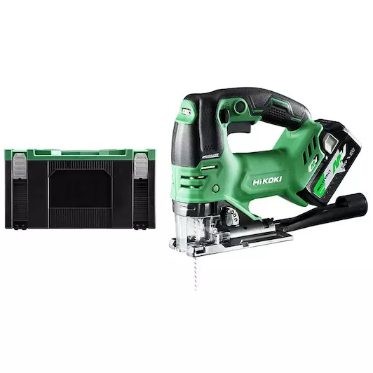 [4966376331123] Hikoki ( CJ36DAWRZ ) CJ36DA WRZ  ACCU DECOUPEERZAAG 36V, BL, 160MM, BEUGELGREEP, 2x MV-A [36V 2,5Ah/18V 5,0Ah] in HSC III