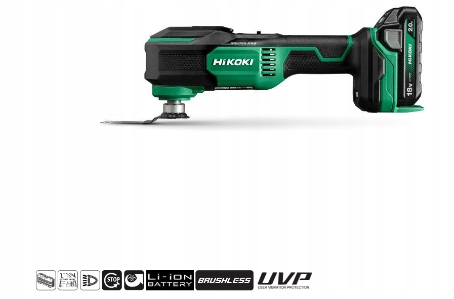 [4966376412549] Hikoki ( CV18DAWRZ ) CV18DA WRZ MULTITOOL 18V, BL, STARLOCK/OIS, UNIVERSELE AANSLUITING, MV, EXTRA ACCESSOIRES, 2x 18V 2,0Ah in HSC II