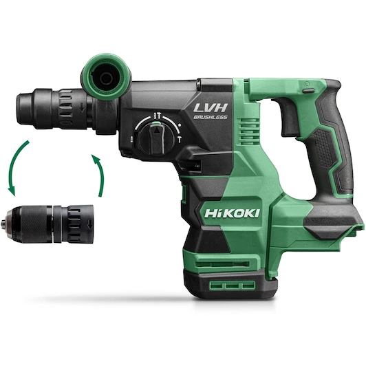 [4966376406036] Hikoki ( DH1826DCW4Z ) DH1826DC W4Z ACCU BOOR-BREEKHAMER SDS PLUS 18V, BL, 3,2J, MV, incl. verwisselbare boorhouder, EXCLUSIVE in DOOS