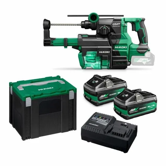 [8717574071627] Hikoki ( KSDH3628DAWV1Z ) KSDH3628DA WV1Z ACCU BOOR-BREEKHAMER SDS PLUS 36V, BL, 3,2J, MV, RFC, 2x MV-B [36V 4,0Ah/18V 8,0Ah] in HSC IV, incl. stofafzuigunit