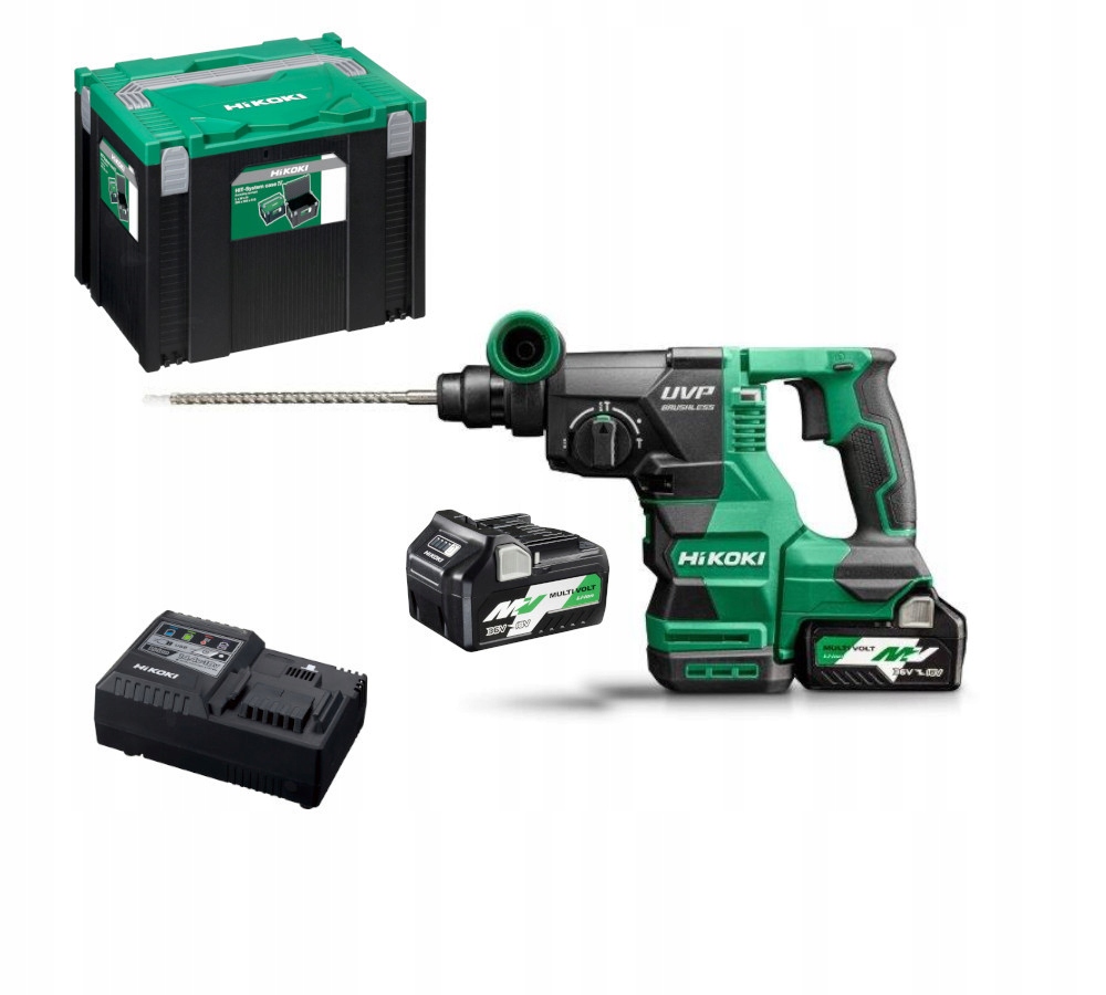 [4966376405787] Hikoki ( DH3628DCWRZ ) DH3628DC WRZ  ACCU BOOR-BREEKHAMER SDS PLUS 36V, BL, 3,2J, MV, RFC, incl. verwisselbare boorhouder, 2x MV-A [36V 2,5Ah/18V 5,0Ah] in HSC IV