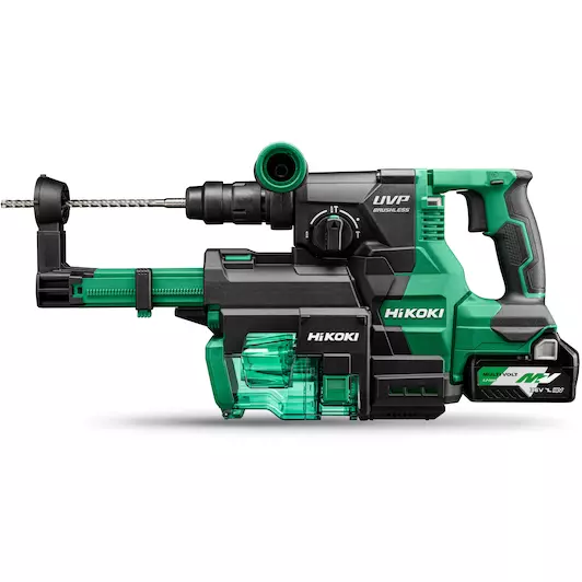 [4966376405770] Hikoki ( DH3628DCWEZ ) DH3628DC WEZ ACCU BOOR-BREEKHAMER SDS PLUS 36V, BL, 3,2J, MV, RFC, incl. verwisselbare boorhouder, 2x MV-A [36V 2,5Ah/18V 5,0Ah] in HSC IV, incl. stofafzuigunit