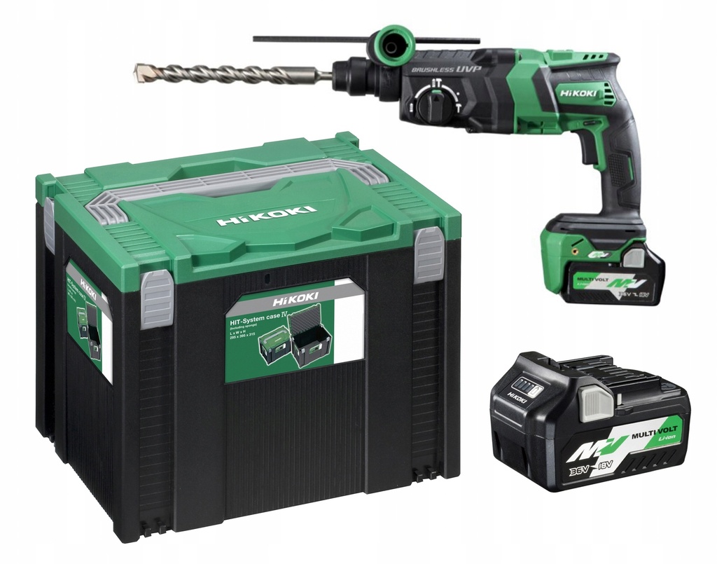 [4966376334902] Hikoki ( DH36DPEWRZ ) DH36DPE WRZ ACCU BOOR-BREELHAMER SDS PLUS 36V, BL, PISTOOLMODEL, 3,2J, MV, RFC, 2x MV-A [36V 2,5Ah/18V 5,0Ah] in HSC IV