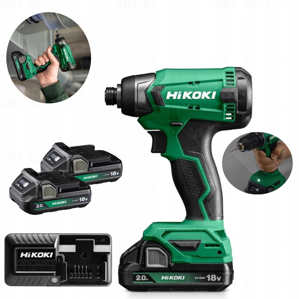 [4966376400751] Hikoki ( WH18DAWCZ ) WH18DA WCZ ACCU SLAGSCHROEVENDRAAIER 18V, BL, 140Nm, MV, 2x 18V 2,0Ah in KUNSTSTOF KOFFER