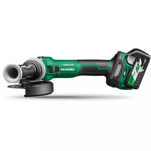 [4966376406623] Hikoki ( G3613DVEWQZ ) G3613DVE WQZ ACCU HAAKSE-SLIJPMACHINE 36V, 1500W, VARIABEL TOERENTAL, BL, 125MM, REM, MV, 2x MV-A [36V 2,5Ah/18V 5,0Ah] in HSC II