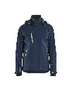 Blåkläder/Shell Jack Stretch/4483/Donker marineblauw/High Vis Geel