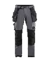Blåkläder/Werkbroek 4-weg Stretch met afneembare gereedschapszakken/1720/Medium grijs/Zwart