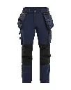 Blåkläder/Werkbroek 4-weg stretch X1900/1998/Donker marineblauw/Zwart