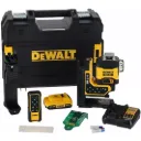 DEWALT DCLE34035D1-QW 18V XR 3X360° accu-krijslijnlaser groen met afstandsbediening in TSTAK (1x 2,0Ah accu + lader)