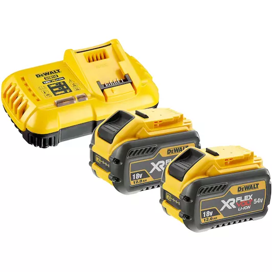 DEWALT DCB118Y2-QW 18V XR FLEXVOLT accu-laadset (2x 12,0Ah accu + snellader)