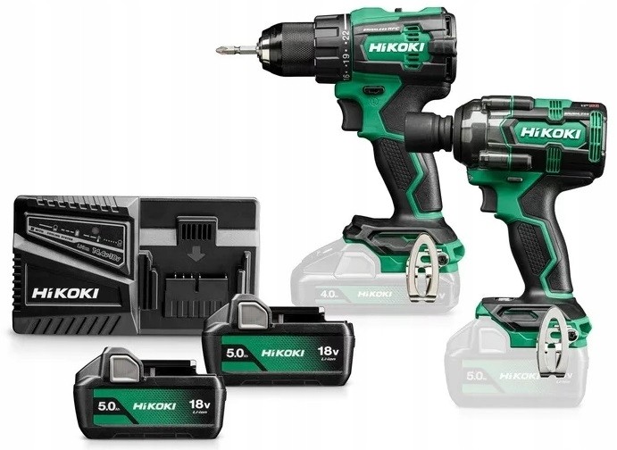 [4966376413676] Hikoki ( KC18DEWKZ ) KC18DE WKZ, DS18DE ACCU BOOR-SCHROEFMACHINE 70 Nm en WR18DH  ACCU MOERAANZETTER 1/2" 18V, BL, 380 Nm, IP56, MV, 2x 18V 5,0 in HSC III