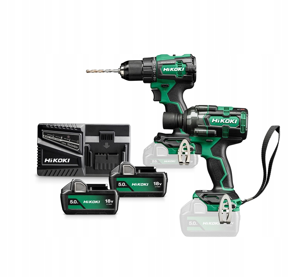 [4966376413690] Hikoki ( KC18DEWMZ ) KC18DE WMZ, DV18DE ACCU KLOP-BOOR-SCHROEFMACHINE 70 Nm en WR18DH  ACCU MOERAANZETTER 1/2" 18V, BL, 380 Nm, IP56, MV, 2x 18V 5,0 in HSC III