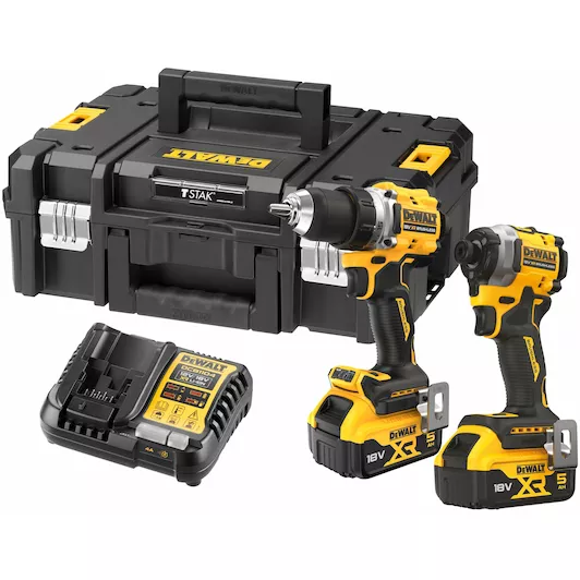[5035048668733] DeWALT DCK266P2T 18V Li-ion XR accu klopboor-/schroefmachine & accu slagschroevendraaier combiset (2 x 5.0Ah+lader) in TSTAK - koolborstelloos
