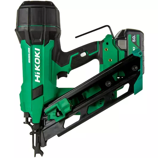 [4966376415977] Hikoki ( NR1890DCAWQZ ) NR1890DCA  ACCU SPIJKERAPPARAAT 18V, BL, D34-90 nagels, MV, 2X 5.0Ah in HSC IV