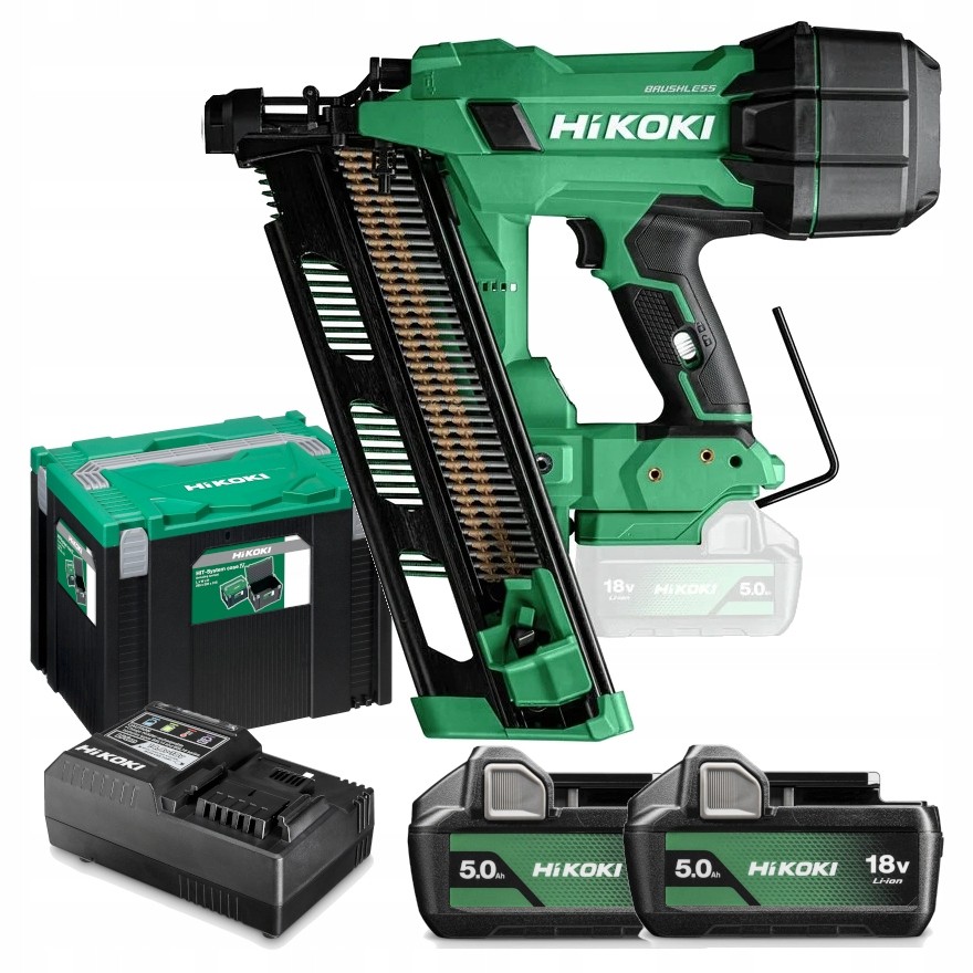 [4966376415991] Hikoki ( NR1890DRAWQZ ) NR1890DRA WQZ ACCU SPIJKERAPPARAAT 18V, BL, R20-90 nagels, MV, EXCLUSIVE in DOOS