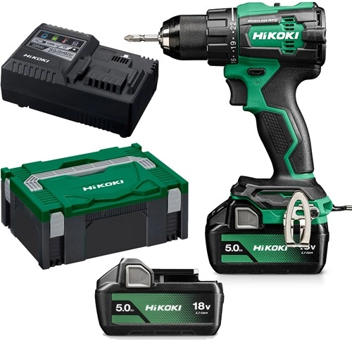[4966376404643] Hikoki ( DS18DEWFZ ) DS18DE WFZ ACCU BOOR-SCHROEFMACHINE 18V, BL, 70 Nm, MV, 2x 18V 5,0Ah in HSC II