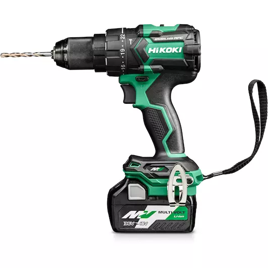 [4966376405435] Hikoki ( DV36DCWRZ ) DV36DC WRZ ACCU KLOP-BOORSCHROEFMACHINE 36V, BL, 155 Nm, 2x MV-A [36V 2,5Ah/18V 5,0Ah], RFC, in HSC II