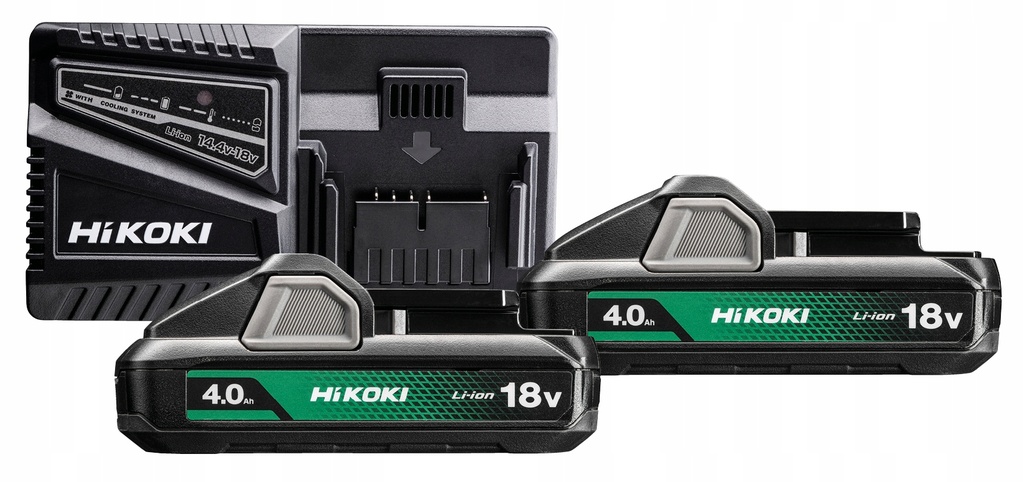 [4966376409747] Hikoki BSL1840M ( UC18YFSLWEZ ) POWERPACK  18V, LADER UC18YFSL, 2x BSL1840M