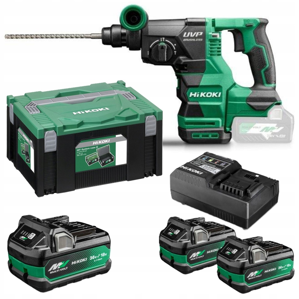 Hikoki DH3628DA ( DH3628DAWRZ ) DH3628DA WRZ  ACCU BOOR-BREEKHAMER SDS PLUS 36V, BL, 3,2J, MV, RFC, 2x MV-A [36V 2,5Ah/18V 5,0Ah] in HSC IV