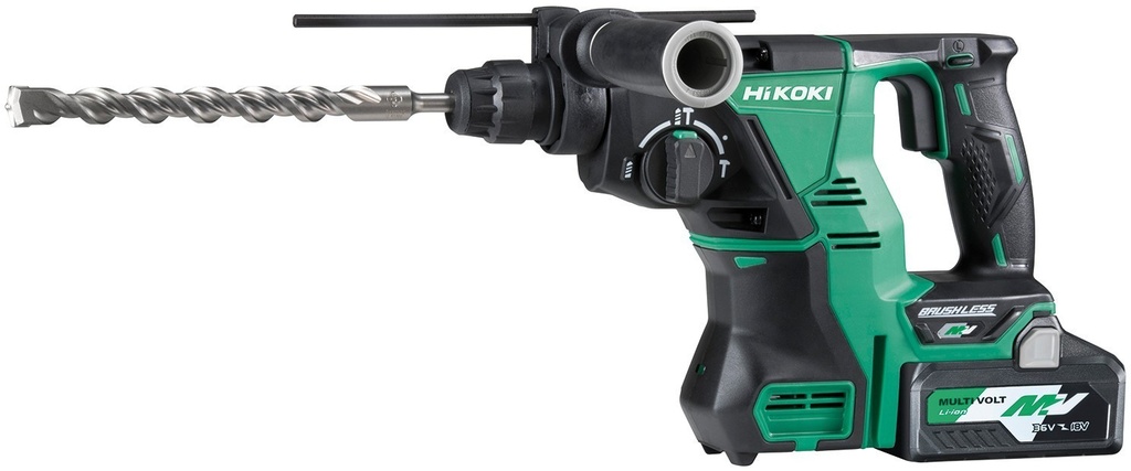 Hikoki DH36DMA ( DH36DMAWAZ ) DH36DMA WAZ ACCU BOOR-BREEKHAMER SDS-MAX 36V, BL, 8,5J, 2x MV-B [36V 4,0Ah/18V 8,0Ah], RFC, in KUNSTSTOF KOFFER