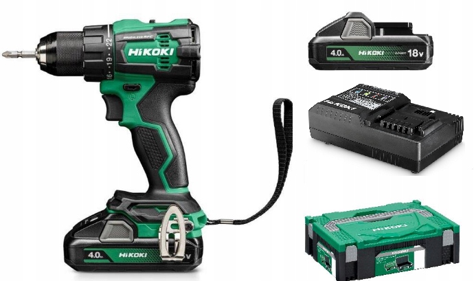 Hikoki DS18DE ( DS18DEWHZ ) DS18DE WHZ ACCU BOOR-SCHROEFMACHINE 18V, BL, 70 Nm, MV, 2x 18V 4,0Ah in HSC II