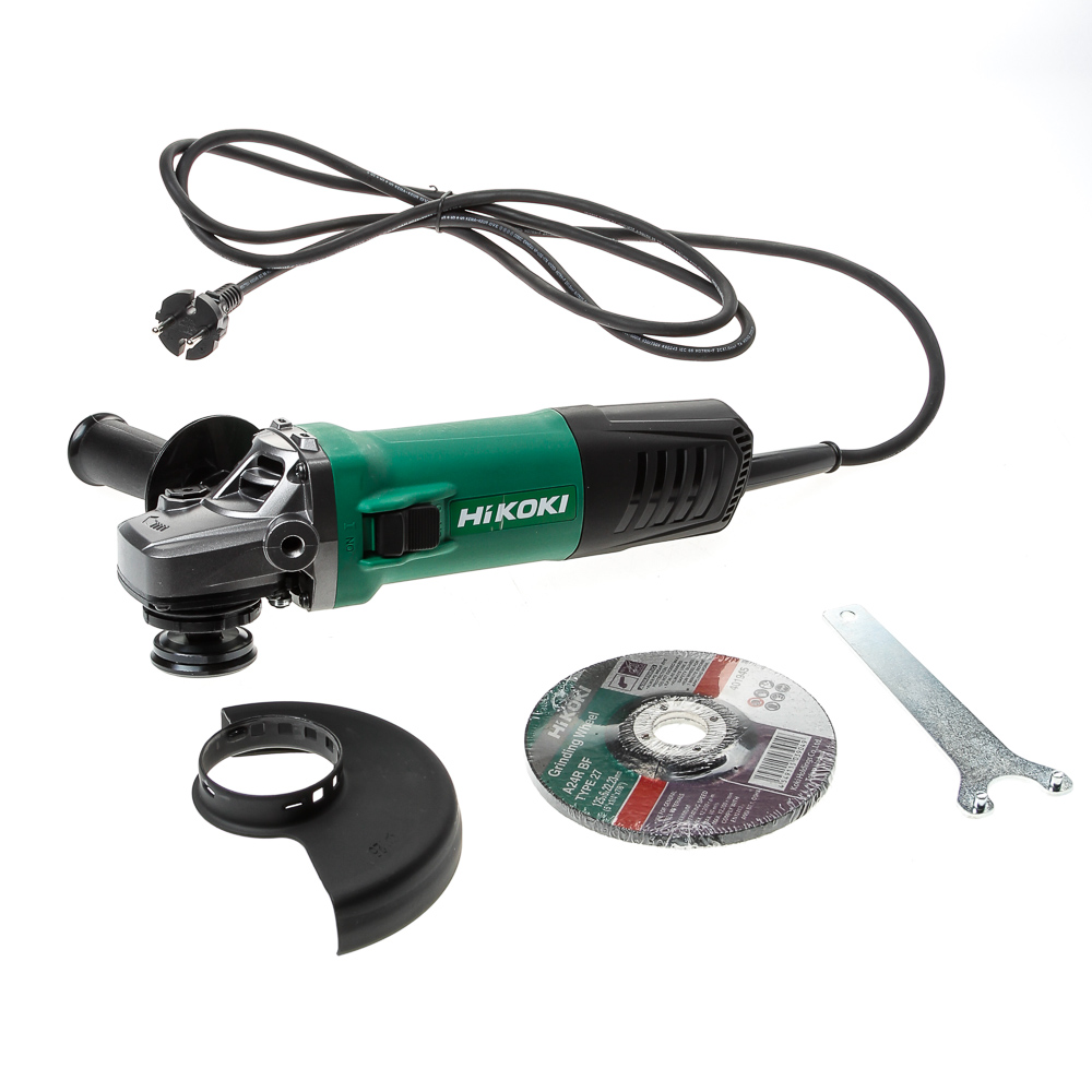 [4966376331390] Hikoki G13SB4 ( G13SB4YGZ ) G13SB4 YGZ HAAKSE SLIJPMACHINE 230V, 1.400 W, 125MM, in DOOS