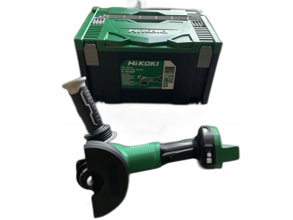 [4966376407415] Hikoki G1813DF ( G1813DFW2Z ) G1813DF W2Z ACCU HAAKSE SLIJPMACHINE 18V, BL, 125MM, REM, DODEMANSSCHAKELAAR, MV, EXCLUSIVE in HSC II