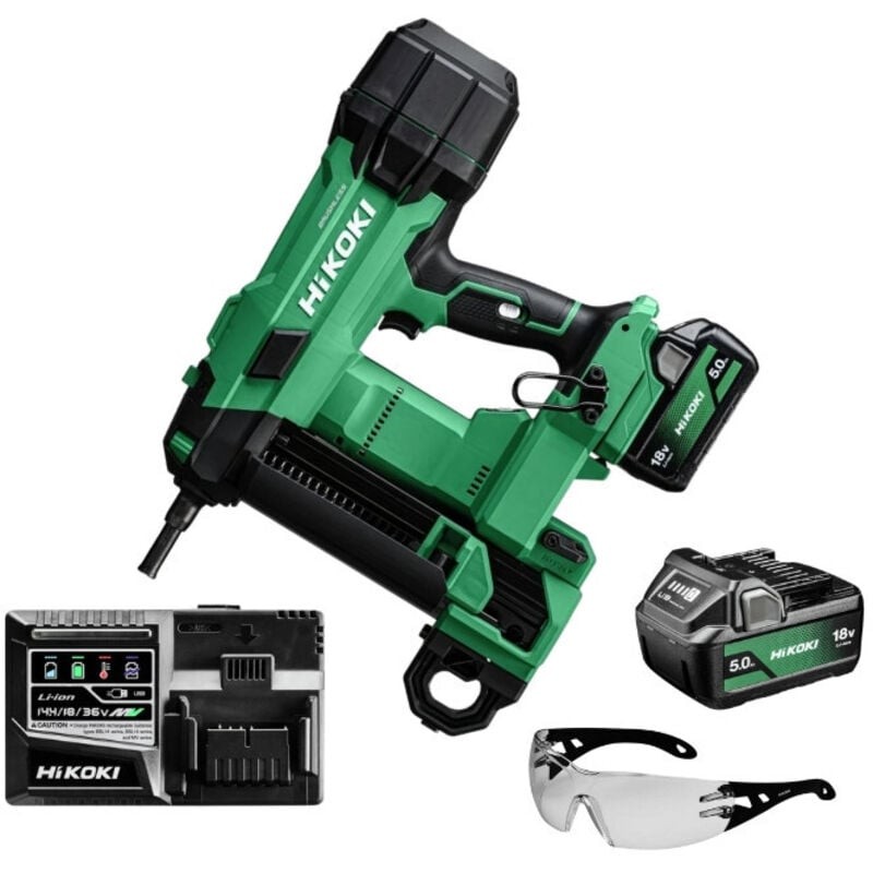 [4966376417933] Hikoki NC1840DA ( NC1840DAWQZ ) NC1840DA WQZ ACCU BETON SPIJKERAPPARAAT, MV, 2x 18V 5,0Ah in KOFFER